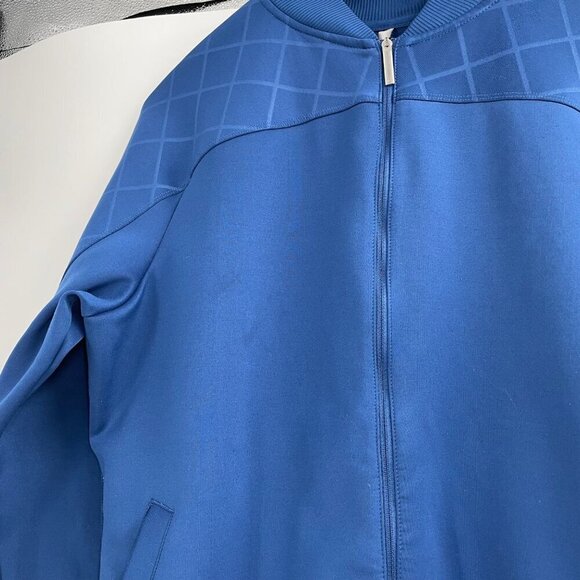 Nike Golf Dri Fit Blue Full Zip Collarless Jacket Mens Size Large Outdoor - Picture 12 of 13